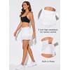 imageAleumdr Womens Waistband Layered Swimdress Ruffle Swim Skirt Swimsuit BottomAvailable in PlusWhite