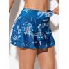 imageAleumdr Womens Waistband Layered Swimdress Ruffle Swim Skirt Swimsuit BottomAvailable in PlusWhite Leaves
