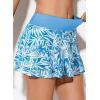 imageAleumdr Womens Waistband Layered Swimdress Ruffle Swim Skirt Swimsuit BottomAvailable in PlusWhite Printed