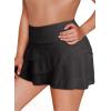 imageAleumdr Womens Waistband Layered Swimdress Ruffle Swim Skirt Swimsuit BottomAvailable in PlusZzz Black