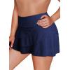 imageAleumdr Womens Waistband Layered Swimdress Ruffle Swim Skirt Swimsuit BottomAvailable in PlusZzz Blue