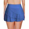 imageAleumdr Womens Waistband Layered Swimdress Ruffle Swim Skirt Swimsuit BottomAvailable in PlusZzz Blue 305