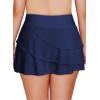 imageAleumdr Womens Waistband Layered Swimdress Ruffle Swim Skirt Swimsuit BottomAvailable in PlusZzz Blue