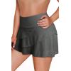 imageAleumdr Womens Waistband Layered Swimdress Ruffle Swim Skirt Swimsuit BottomAvailable in PlusZzz Gray 2011