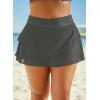 imageAleumdr Womens Waistband Layered Swimdress Ruffle Swim Skirt Swimsuit BottomAvailable in PlusZzz Gray 2011