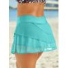 imageAleumdr Womens Waistband Layered Swimdress Ruffle Swim Skirt Swimsuit BottomAvailable in PlusZzz Green