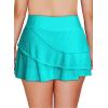 imageAleumdr Womens Waistband Layered Swimdress Ruffle Swim Skirt Swimsuit BottomAvailable in PlusZzz Green