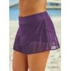 imageAleumdr Womens Waistband Layered Swimdress Ruffle Swim Skirt Swimsuit BottomAvailable in PlusZzz Purple