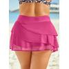 imageAleumdr Womens Waistband Layered Swimdress Ruffle Swim Skirt Swimsuit BottomAvailable in PlusZzz Rose