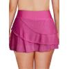imageAleumdr Womens Waistband Layered Swimdress Ruffle Swim Skirt Swimsuit BottomAvailable in PlusZzz Rose
