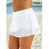 imageAleumdr Womens Waistband Layered Swimdress Ruffle Swim Skirt Swimsuit BottomAvailable in PlusZzz White