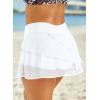 imageAleumdr Womens Waistband Layered Swimdress Ruffle Swim Skirt Swimsuit BottomAvailable in PlusZzz White