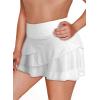 imageAleumdr Womens Waistband Layered Swimdress Ruffle Swim Skirt Swimsuit BottomAvailable in PlusZzz White