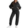 imageAleumdr Womens 2 Piece Outfits Matching Sets Sweatsuit Hoodie Oversized Sweatshirts with Sweatpants Tracksuits Fall OutfitsA1 Black