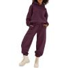 imageAleumdr Womens 2 Piece Outfits Matching Sets Sweatsuit Hoodie Oversized Sweatshirts with Sweatpants Tracksuits Fall OutfitsA8 Dark Red