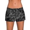 imageAleumdr Womens 3quot Waistband Swimsuit Bottom Boy Shorts Swimming PantyAvailable in PlusPrinted Black