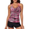 imageAleumdr Womens Printed Strappy Racerback Swim Tankini Top Only No Bottom S  XXXLAs Picture