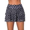 imageAleumdr Womens Waistband Layered Swimdress Ruffle Swim Skirt Swimsuit BottomAvailable in PlusBlack Spot