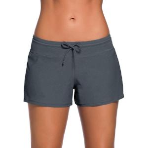 imageAleumdr Womens 3quot Waistband Swimsuit Bottom Boy Shorts Swimming PantyAvailable in PlusGrey2