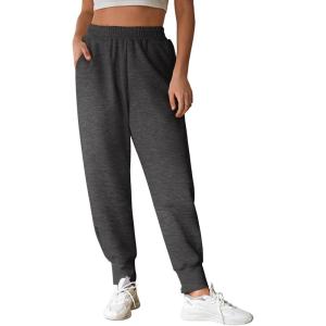 imageAleumdr Womens High Waisted Sweatpants with Pockets Workout Running Jogger Pants Baggy Lounge Sweat PantsDark Grey
