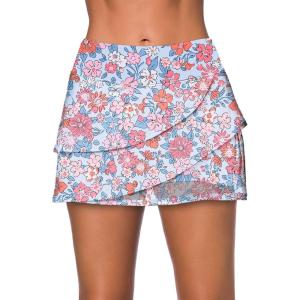 imageAleumdr Womens Waistband Layered Swimdress Ruffle Swim Skirt Swimsuit BottomAvailable in PlusPink Printed