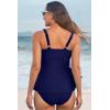 imageAleumdr Tankini Tops for Women Swim Top Only Tummy Control Bathing Suit Twist Front Top No Bottom Slimming SwimwearA2 Navy Blue
