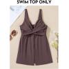 imageAleumdr Tankini Tops for Women Swim Top Only Tummy Control Bathing Suit Twist Front Top No Bottom Slimming SwimwearA3 Brown