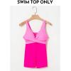 imageAleumdr Tankini Tops for Women Swim Top Only Tummy Control Bathing Suit Twist Front Top No Bottom Slimming SwimwearA4 Hot Pink