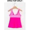 imageAleumdr Tankini Tops for Women Swim Top Only Tummy Control Bathing Suit Twist Front Top No Bottom Slimming SwimwearA4 Hot Pink