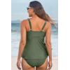 imageAleumdr Tankini Tops for Women Swim Top Only Tummy Control Bathing Suit Twist Front Top No Bottom Slimming SwimwearA5 Light Green