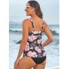 imageAleumdr Tankini Tops for Women Swim Top Only Tummy Control Bathing Suit Twist Front Top No Bottom Slimming SwimwearA6 Printed Black