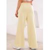 imageAleumdr Wide Leg Sweatpants for Women 2025 Trendy Fashion High Waisted Drawstring Loose Long Pants with PocketsBeige