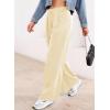 imageAleumdr Wide Leg Sweatpants for Women 2025 Trendy Fashion High Waisted Drawstring Loose Long Pants with PocketsBeige