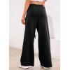 imageAleumdr Wide Leg Sweatpants for Women 2025 Trendy Fashion High Waisted Drawstring Loose Long Pants with PocketsBlack