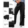 imageAleumdr Wide Leg Sweatpants for Women 2025 Trendy Fashion High Waisted Drawstring Loose Long Pants with PocketsBlack