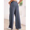 imageAleumdr Wide Leg Sweatpants for Women 2025 Trendy Fashion High Waisted Drawstring Loose Long Pants with PocketsBlue