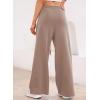 imageAleumdr Wide Leg Sweatpants for Women 2025 Trendy Fashion High Waisted Drawstring Loose Long Pants with PocketsBrown