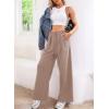 imageAleumdr Wide Leg Sweatpants for Women 2025 Trendy Fashion High Waisted Drawstring Loose Long Pants with PocketsBrown