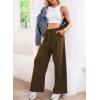 imageAleumdr Wide Leg Sweatpants for Women 2025 Trendy Fashion High Waisted Drawstring Loose Long Pants with PocketsDark Brown