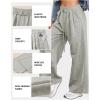 imageAleumdr Wide Leg Sweatpants for Women 2025 Trendy Fashion High Waisted Drawstring Loose Long Pants with PocketsGray