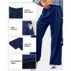imageAleumdr Wide Leg Sweatpants for Women 2025 Trendy Fashion High Waisted Drawstring Loose Long Pants with PocketsNavy Blue