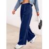imageAleumdr Wide Leg Sweatpants for Women 2025 Trendy Fashion High Waisted Drawstring Loose Long Pants with PocketsNavy Blue