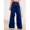 imageAleumdr Wide Leg Sweatpants for Women 2025 Trendy Fashion High Waisted Drawstring Loose Long Pants with PocketsNavy Blue