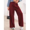 imageAleumdr Wide Leg Sweatpants for Women 2025 Trendy Fashion High Waisted Drawstring Loose Long Pants with PocketsRed