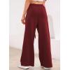 imageAleumdr Wide Leg Sweatpants for Women 2025 Trendy Fashion High Waisted Drawstring Loose Long Pants with PocketsRed