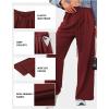 imageAleumdr Wide Leg Sweatpants for Women 2025 Trendy Fashion High Waisted Drawstring Loose Long Pants with PocketsRed
