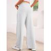 imageAleumdr Wide Leg Sweatpants for Women 2025 Trendy Fashion High Waisted Drawstring Loose Long Pants with PocketsWhite