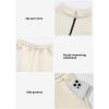 imageAleumdr Women 2 Piece Outfits Sweatsuit Oversized Half Zip Pullover Long Sleeve Sweatshirt Jogger Pants Set with PocketsApricot