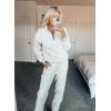 imageAleumdr Women 2 Piece Outfits Sweatsuit Oversized Half Zip Pullover Long Sleeve Sweatshirt Jogger Pants Set with PocketsLight Grey