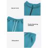imageAleumdr Women 2 Piece Outfits Sweatsuit Oversized Half Zip Pullover Long Sleeve Sweatshirt Jogger Pants Set with PocketsPeacock Green